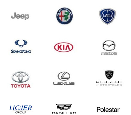 Constructeurs automobiles - Nissan, Mitsubishi, Chevrolet, Jeep, Alfa Romeo, Lancia, SsangYong, Kia, Mazda